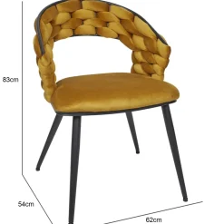 Krzesło Sawyer musztardowe