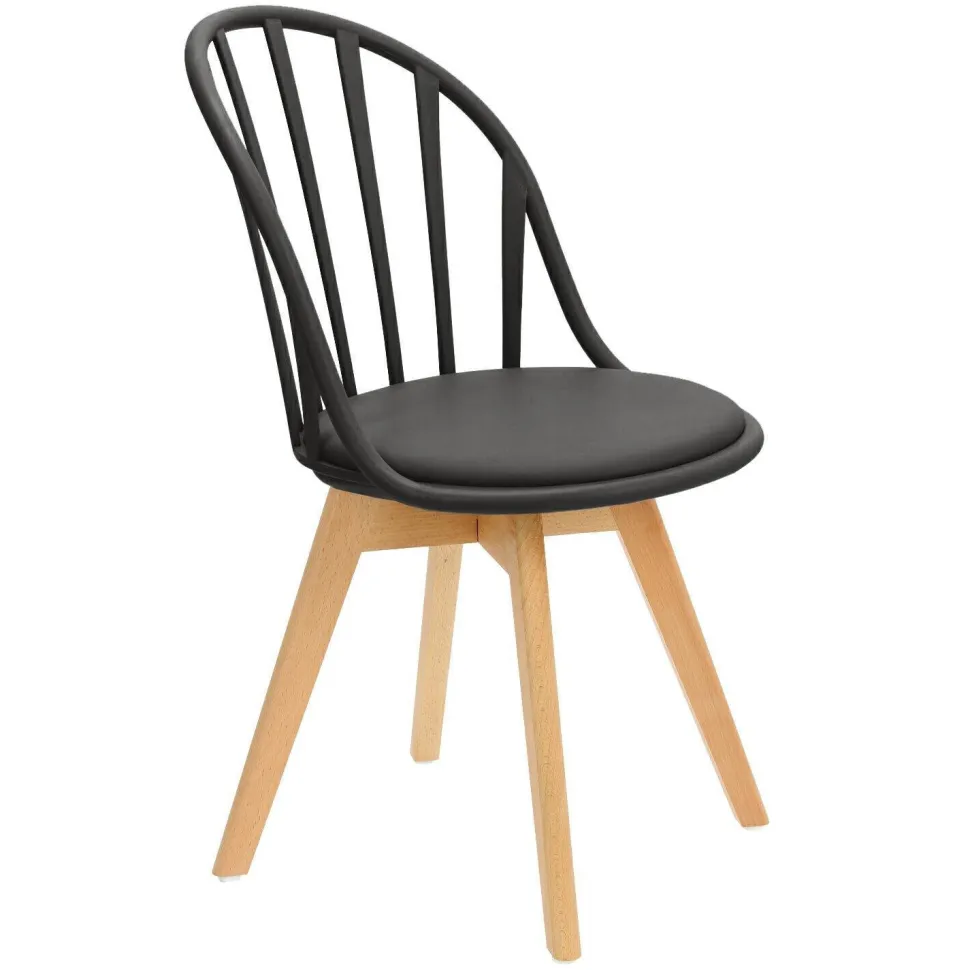 Krzesło Sirena czarne loftowe