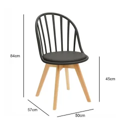 Krzesło Sirena czarne loftowe