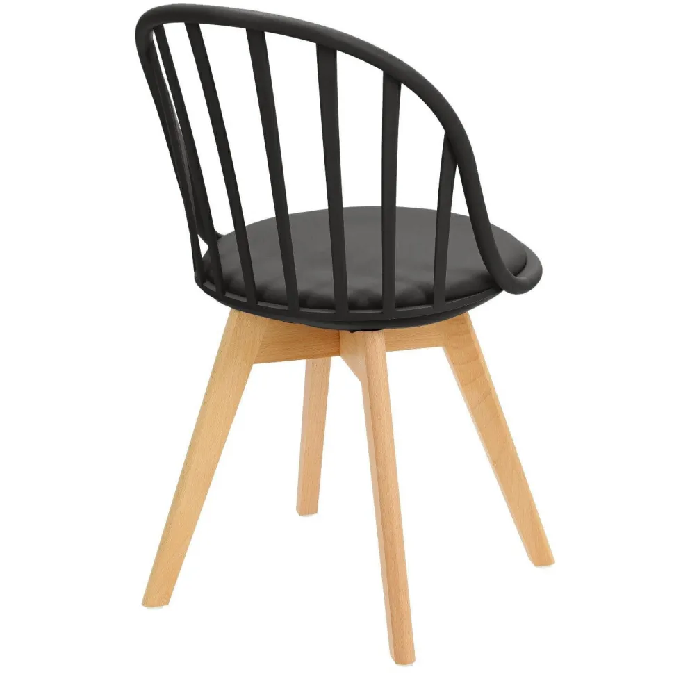 Krzesło Sirena czarne loftowe