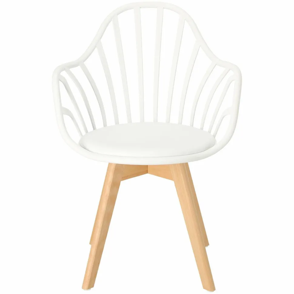 Krzesło Sirena z podłokietnikami białe