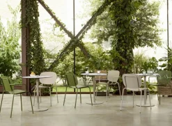 Krzesło SI-SI w paski szare metalowe