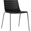 Krzesło Skin 4 czarne podstawa czarna z tworzywa
