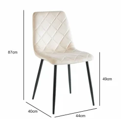 Krzesło Solito Velvet beżowe