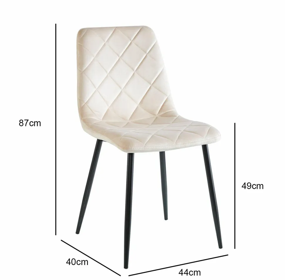 Krzesło Solito Velvet beżowe