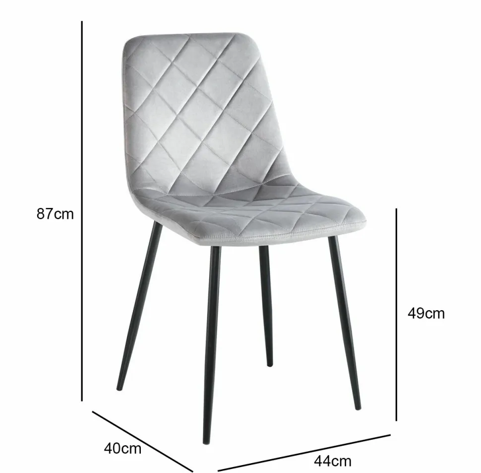 Krzesło Solito Velvet szare