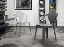 Krzesło Spoon dymione transparentne