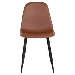 Krzesło Stockholm brązowe vintage PU/  czarne