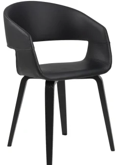 Krzesło Supernova czarne eko skóra tapicerowane