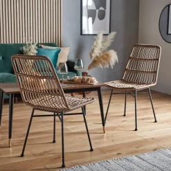 Krzesło Surabaya naturalne/czarne nogi