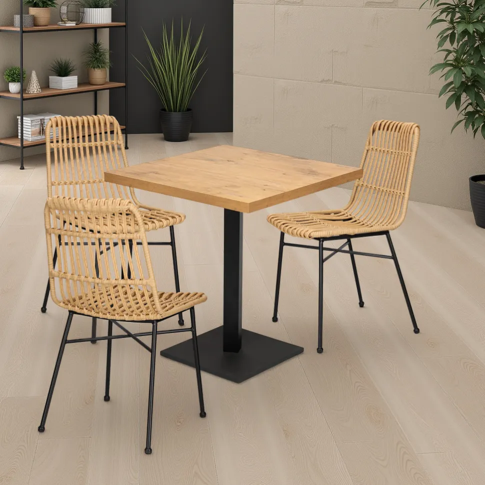 Krzesło Surabaya naturalne/czarne nogi