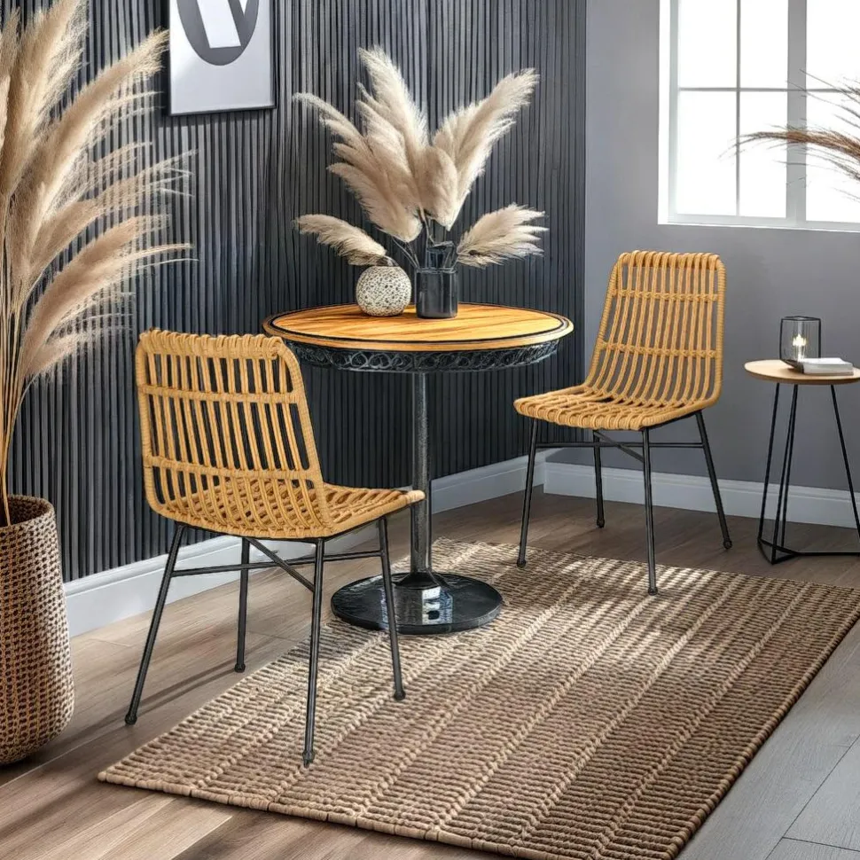 Krzesło Surabaya naturalne/czarne nogi