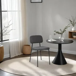 Krzesło tapicerowane Esther szare ciemne