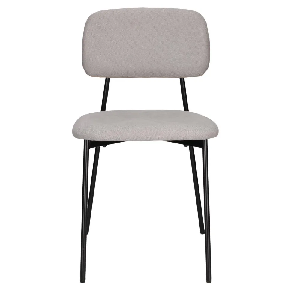 Krzesło tapicerowane Esther szare jasne