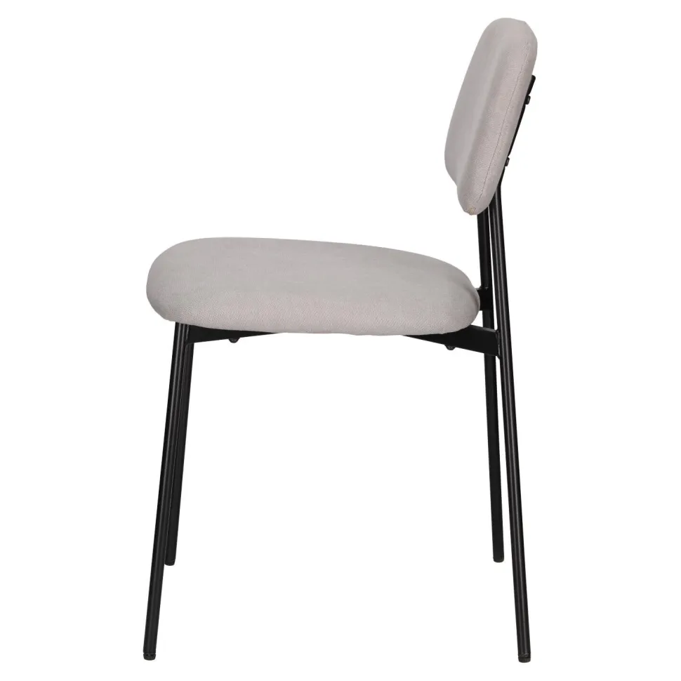 Krzesło tapicerowane Esther szare jasne