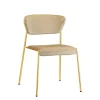 Krzesło tapicerowane Lisa beżowy/złoty