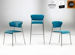 Krzesło tapicerowane Lisa beżowy/złoty