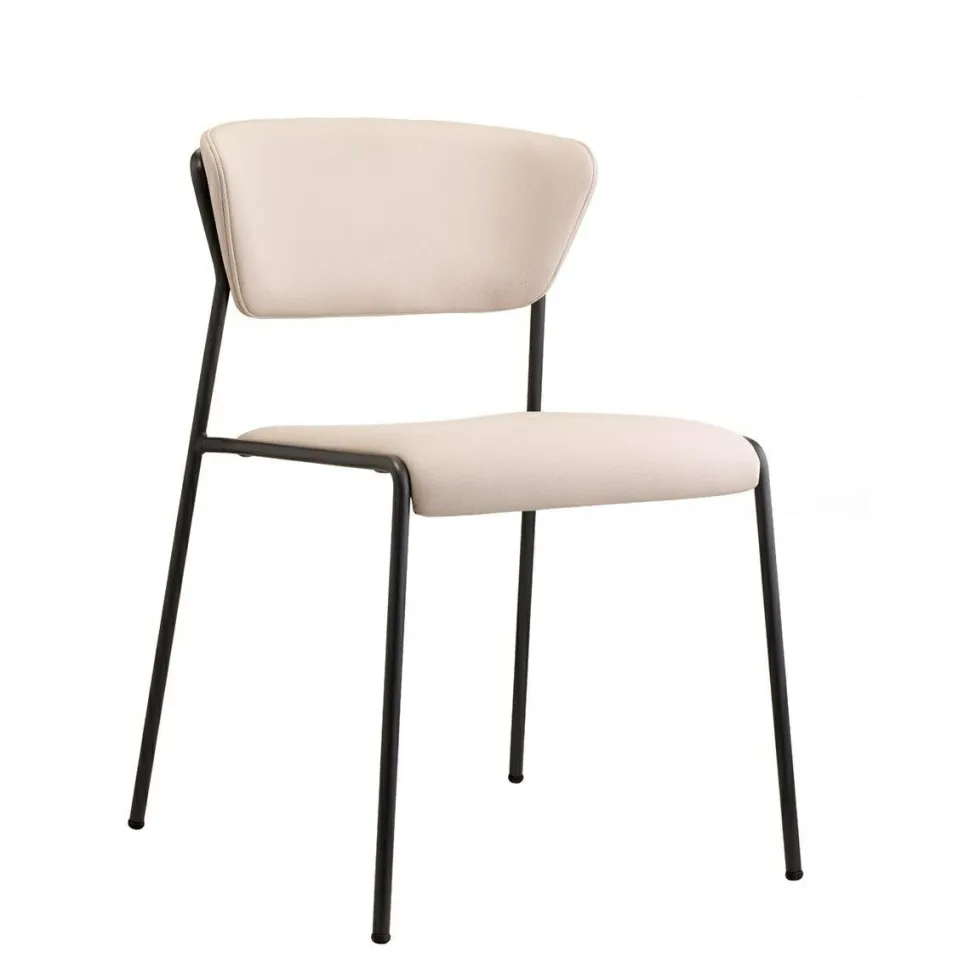 Krzesło tapicerowane Lisa biały/antracytowy