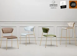 Krzesło tapicerowane Lisa błękitny/czarny