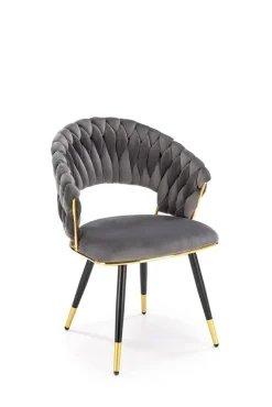 Krzesło Tenay Velvet szary