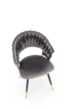 Krzesło Tenay Velvet szary