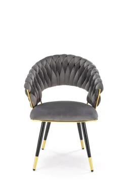 Krzesło Tenay Velvet szary