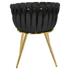 Krzesło Tessa czarne złote nogi