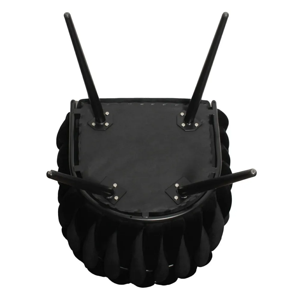 Krzesło Tessa czarne złote nogi