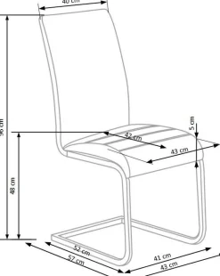 Krzesło Ticcu białe PU/ chrom