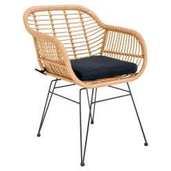 Krzesło Trieste z podłokietnikami  polirattan naturalny