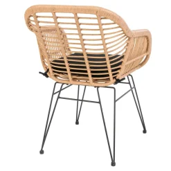 Krzesło Trieste z podłokietnikami polirattan naturalny