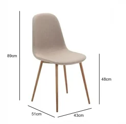 Krzesło Trip beżowe/ nogi dąb Tap.66