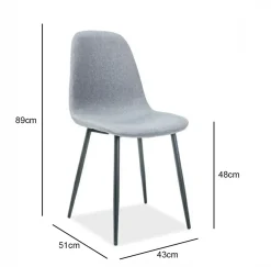 Krzesło Trip szare/ czarne nogi Tap.49