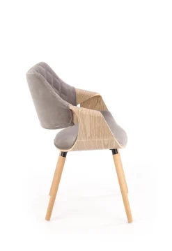 Krzesło Turynia jasny dąb/szare