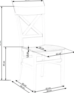 Krzesło Tutti ciemnoniebieskie/drewno bukowe