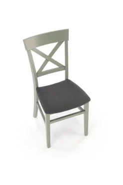 Krzesło Tutti szaro-zielony/drewno bukowe