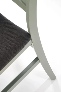 Krzesło Tutti szaro-zielony/drewno bukowe