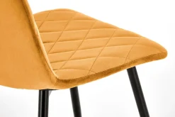 Krzesło Uferyn Velvet musztardowy