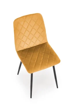 Krzesło Uferyn Velvet musztardowy
