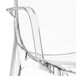 Krzesło Vanity Arm transparentne z tworzywa