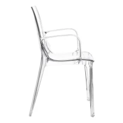 Krzesło Vanity Arm transparentne z tworzywa