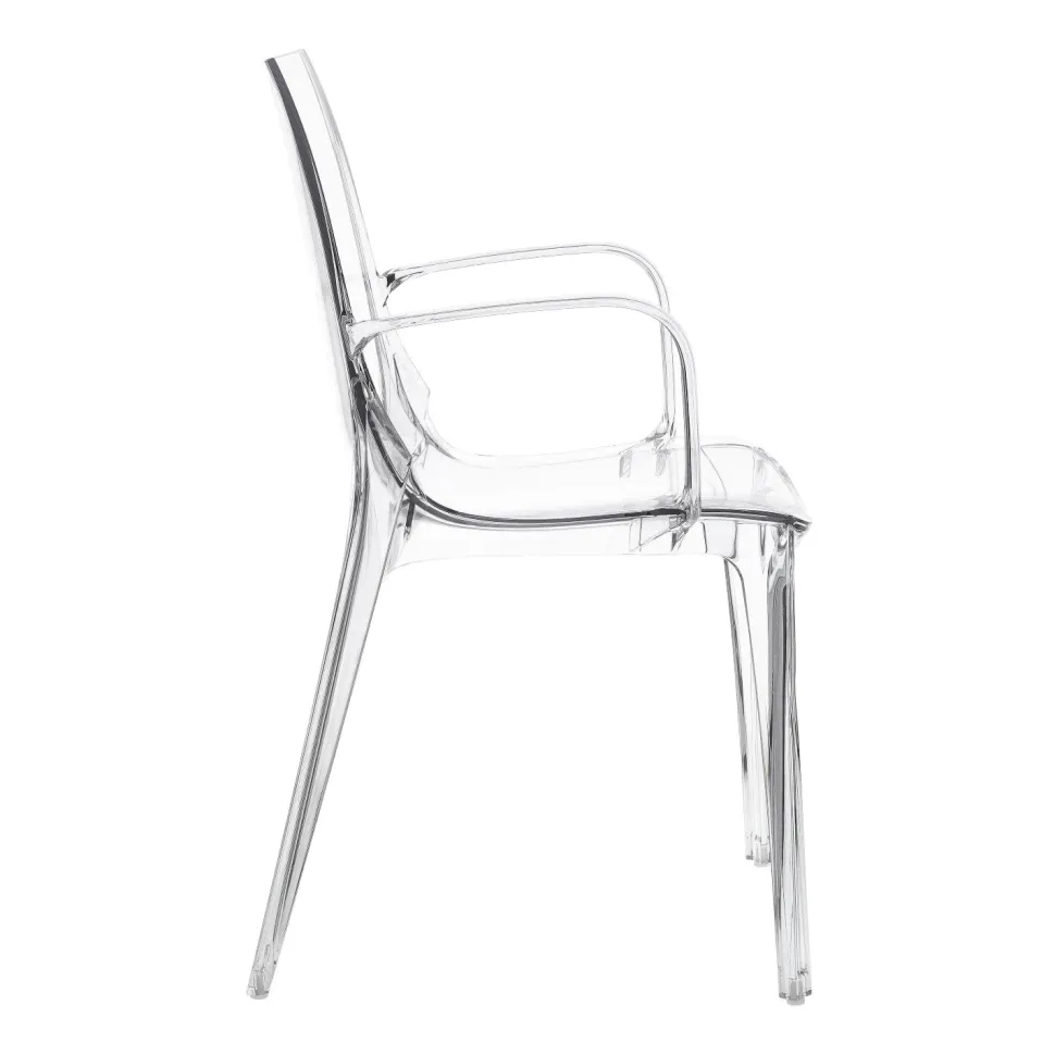 Krzesło Vanity Arm transparentne z tworzywa