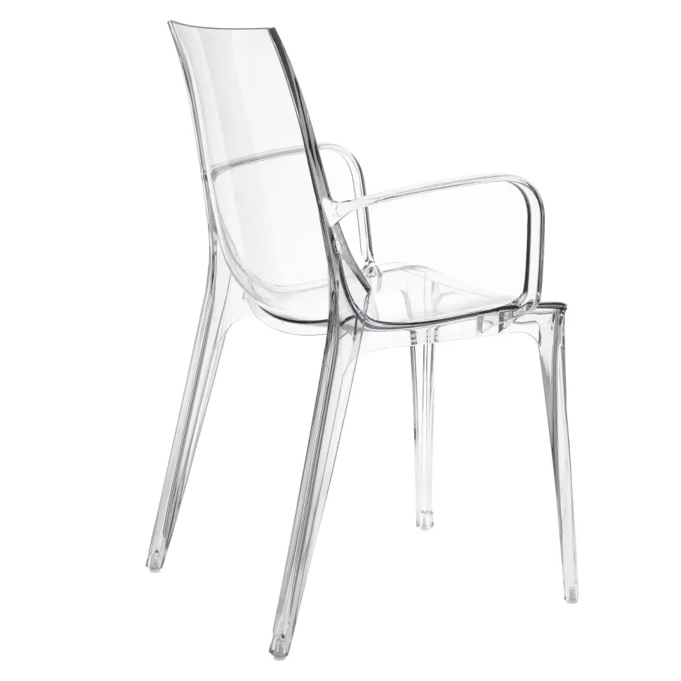 Krzesło Vanity Arm transparentne z tworzywa