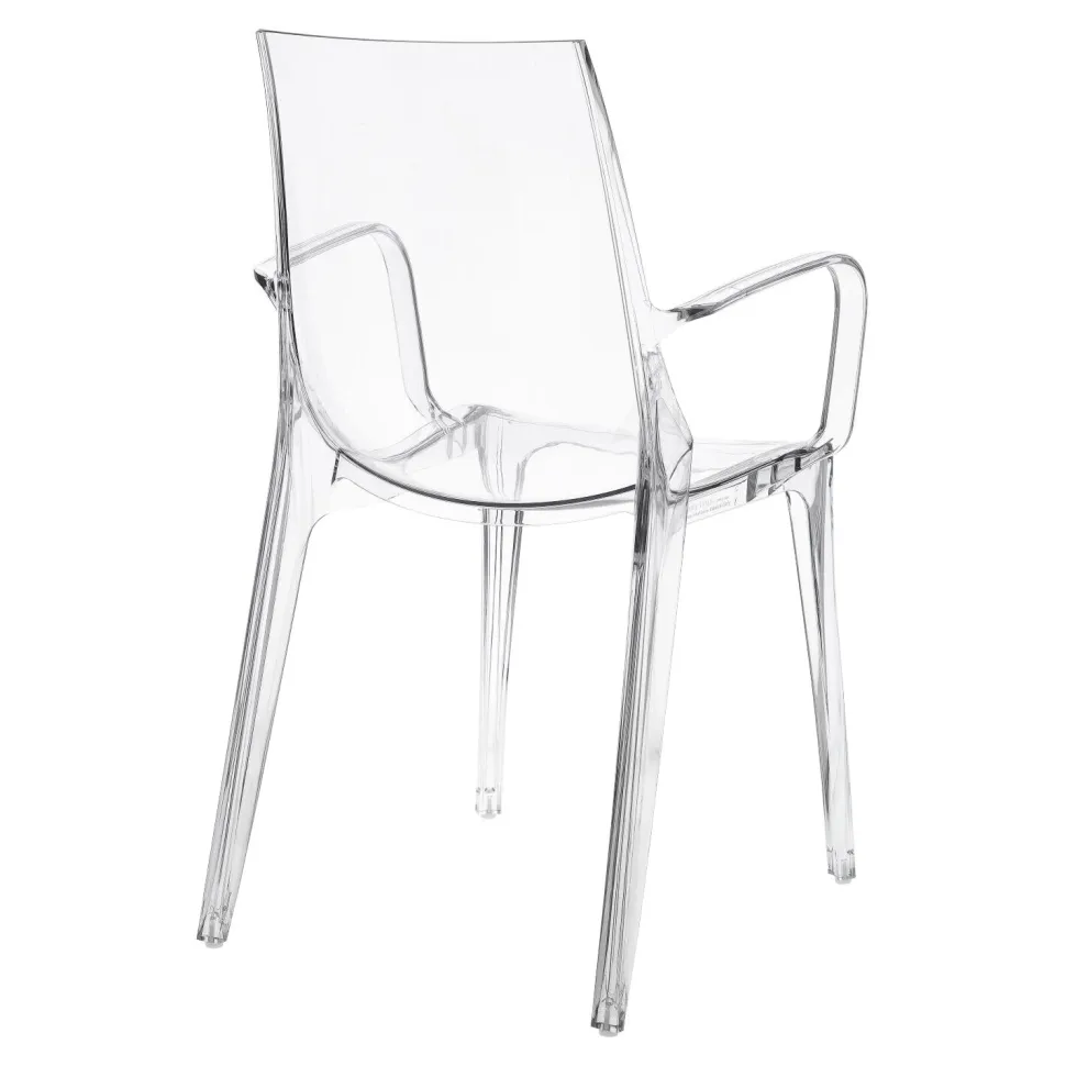 Krzesło Vanity Arm transparentne z tworzywa