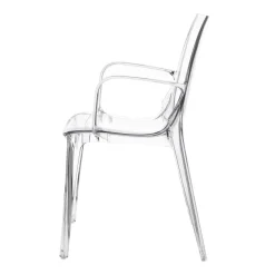 Krzesło Vanity Arm transparentne z tworzywa