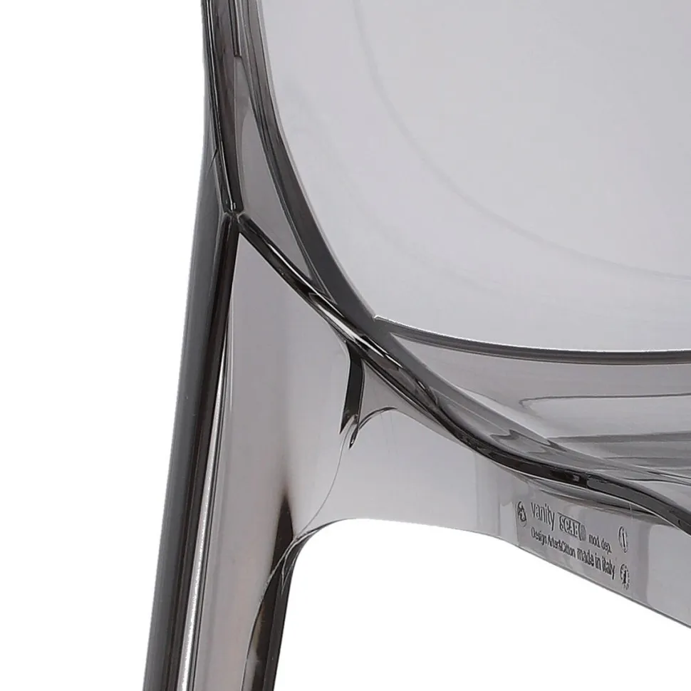 Krzesło Vanity dymione z tworzywa