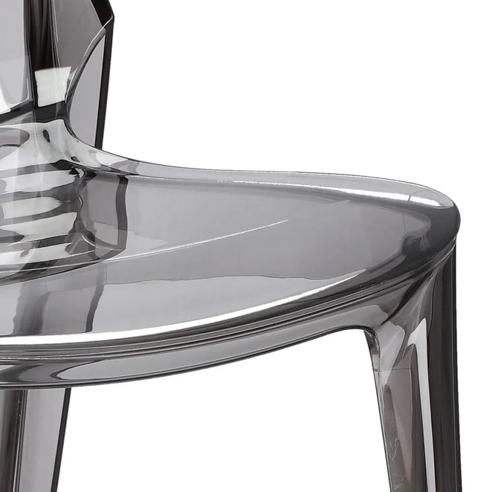 Krzesło Vanity dymione z tworzywa