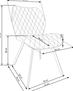 Krzesło Vermont szare