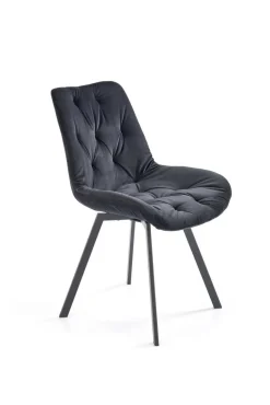 Krzesło Veroniq czarne pikowane