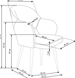 Krzesło Vilson zielone
